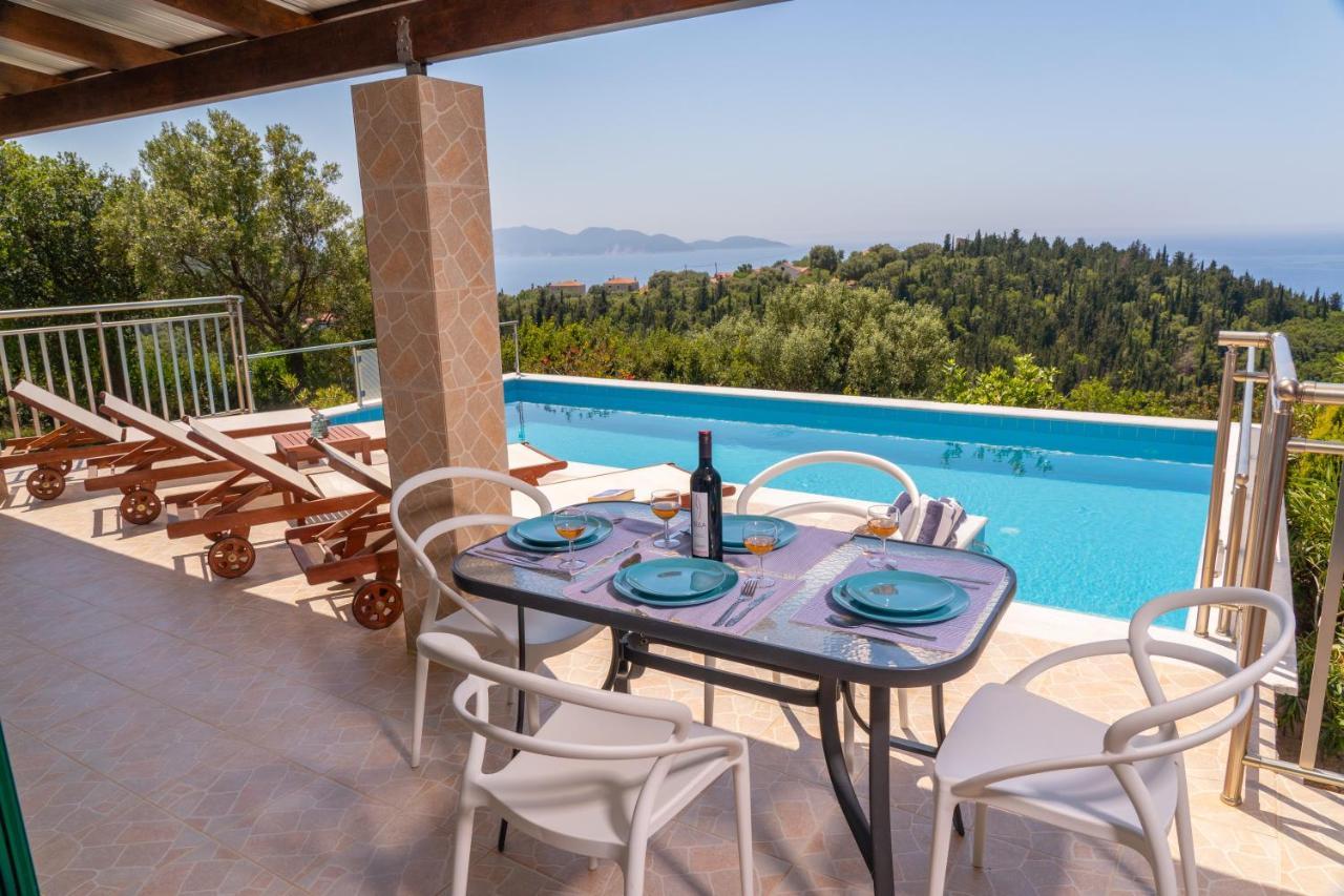Stone Villa Eriphyle ,Private Witn Sunset View Fiskardo Exterior foto