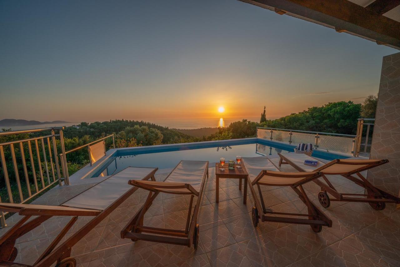 Stone Villa Eriphyle ,Private Witn Sunset View Fiskardo Exterior foto
