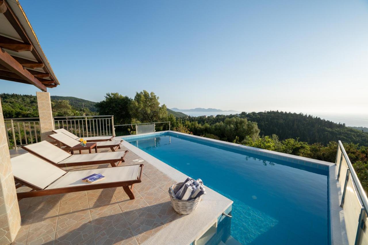 Stone Villa Eriphyle ,Private Witn Sunset View Fiskardo Exterior foto
