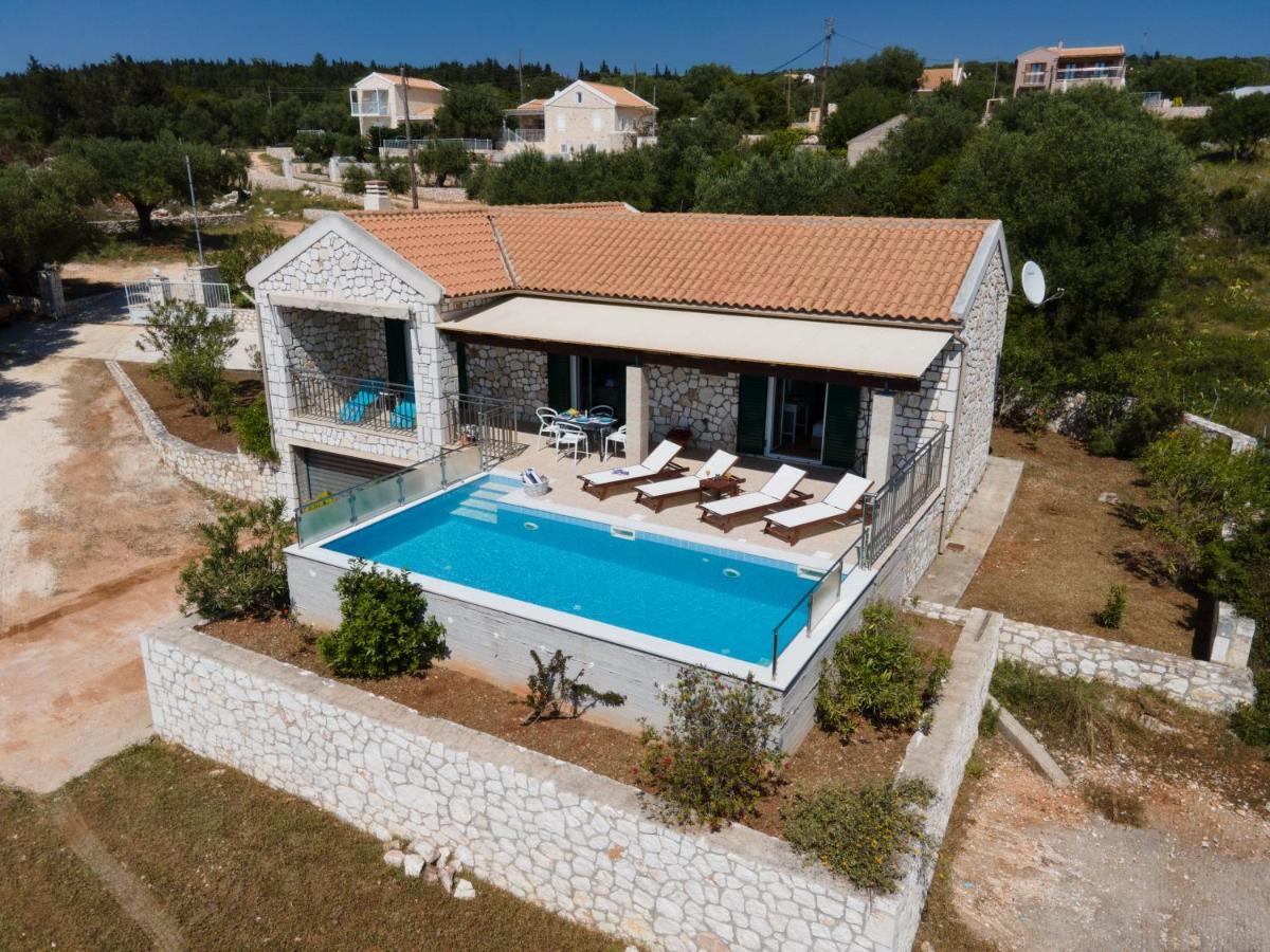 Stone Villa Eriphyle ,Private Witn Sunset View Fiskardo Exterior foto